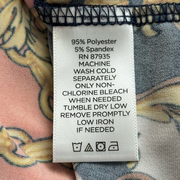 Susan Graver Womens Dress XL Orange Multi Color Liquid Knit Zebra Chain Stretchy - Picture 6 of 7